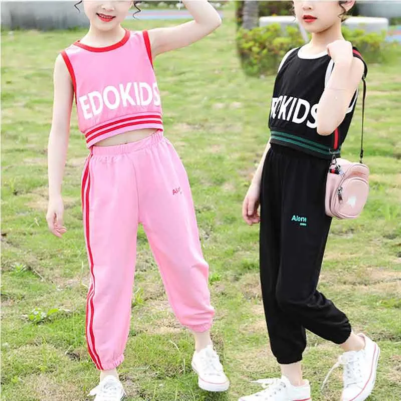 2-piece Letter Pattern Vest & Pants for Girl