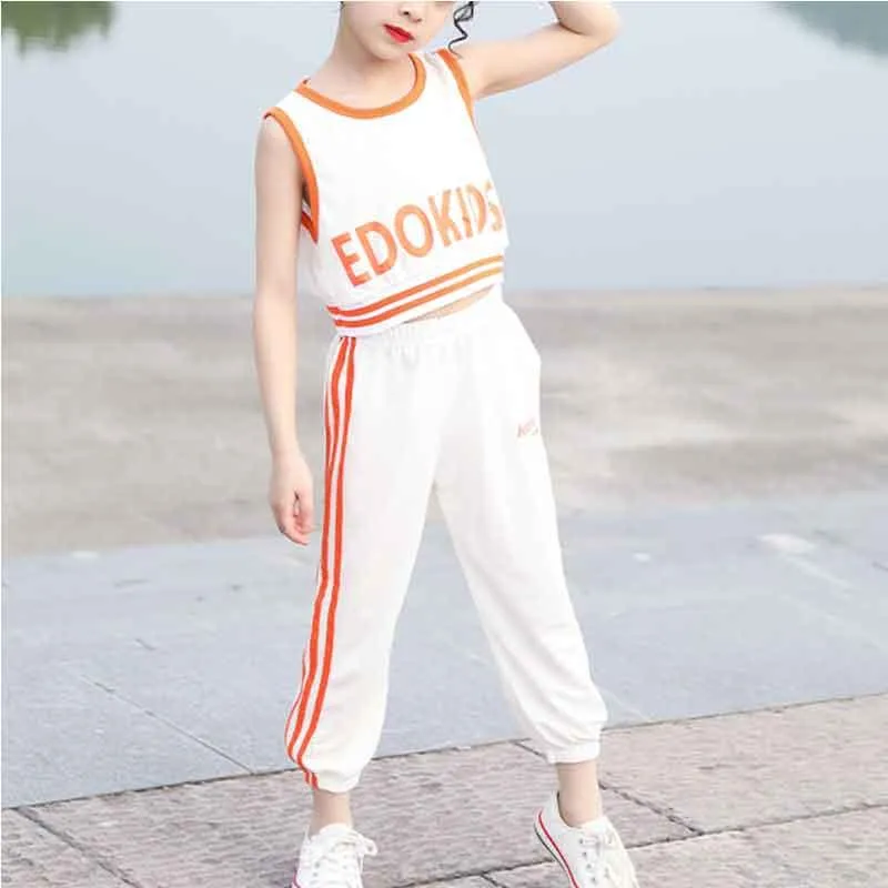 2-piece Letter Pattern Vest & Pants for Girl