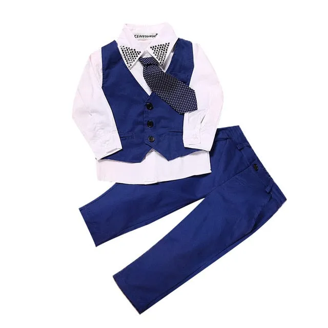 4Pcs Boys Clothes Sets Summer Children Clothing Baby Boy Sport Suit T-shirt Jeans Costume For Kids