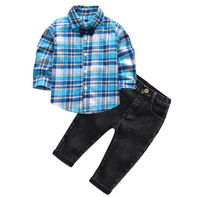 4Pcs Boys Clothes Sets Summer Children Clothing Baby Boy Sport Suit T-shirt Jeans Costume For Kids