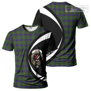 Adam Tartan T-Shirt with Family Crest Circle Style