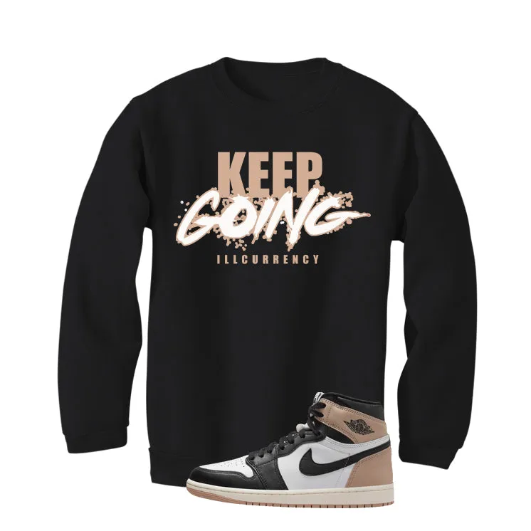 Air Jordan 1 High OG Latte Black T-Shirt (keep Going)| illcurrency