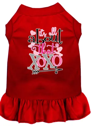 All About The Xoxo Screen Print Dog Dress Red 4x