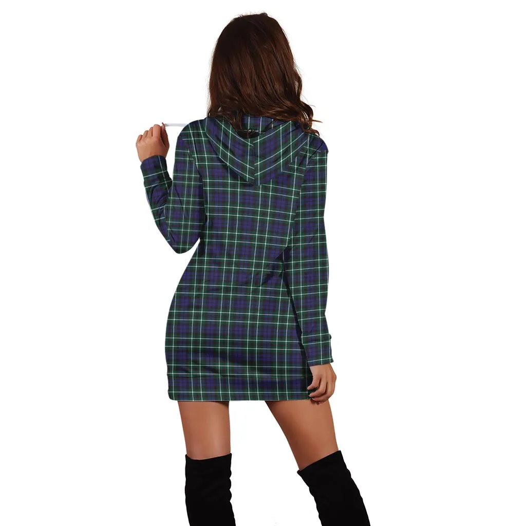 Allardice Tartan Hoodie Dress with Family Crest