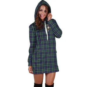 Allardice Tartan Hoodie Dress with Family Crest