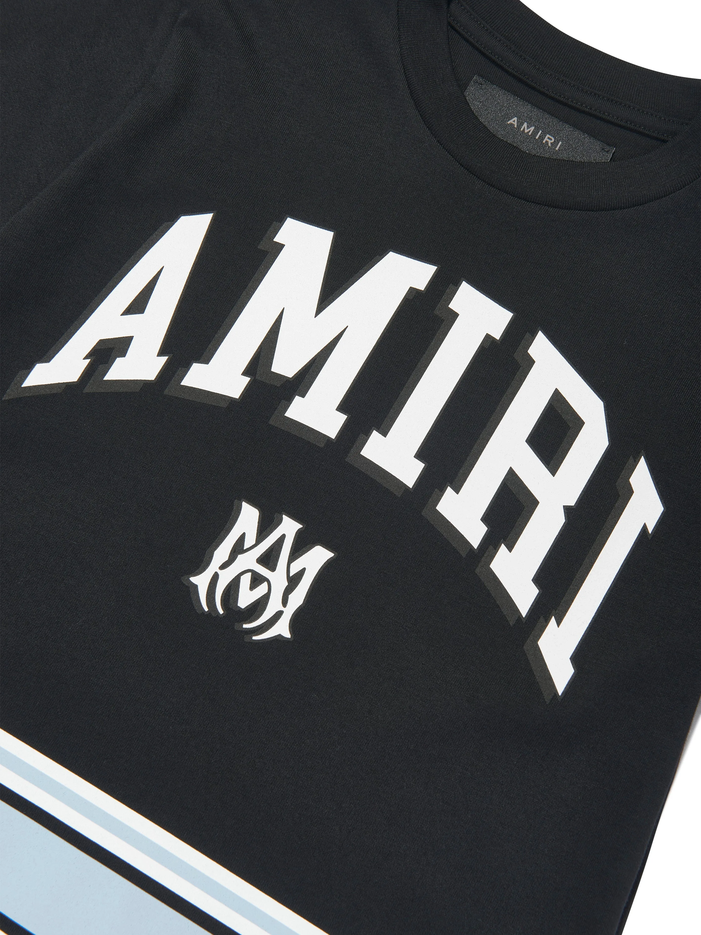 Amiri Kids Logo Stripe T-Shirt in Black