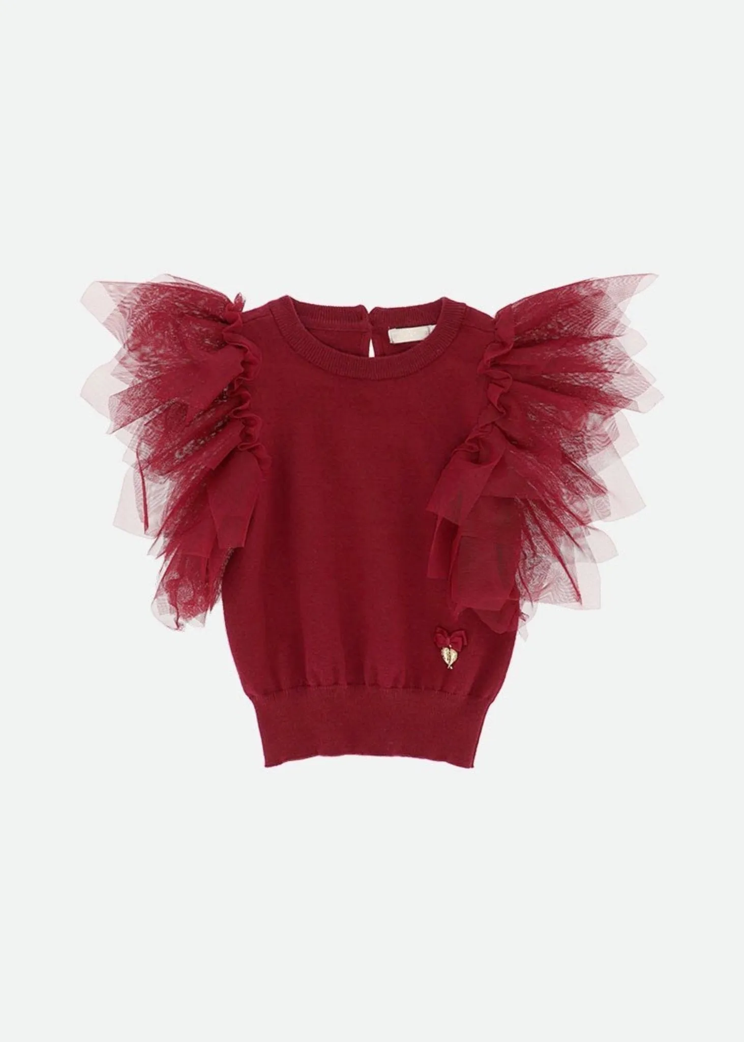 Angel's Face Girls Nakita Knitted Top In Tibetan Red