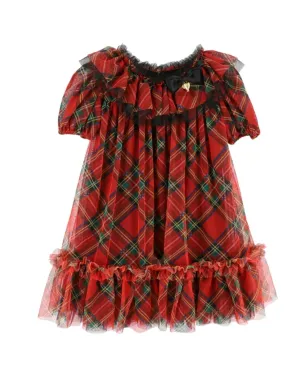 Angel's Face Girls Red Tartan Marta Dress