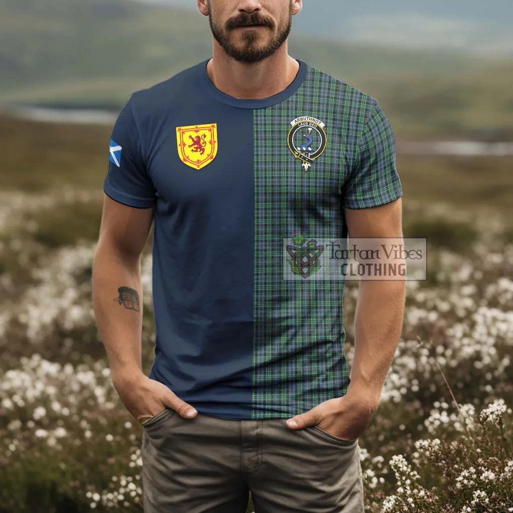 Arbuthnot Tartan T-Shirt Alba with Scottish Lion Royal Arm Half Style