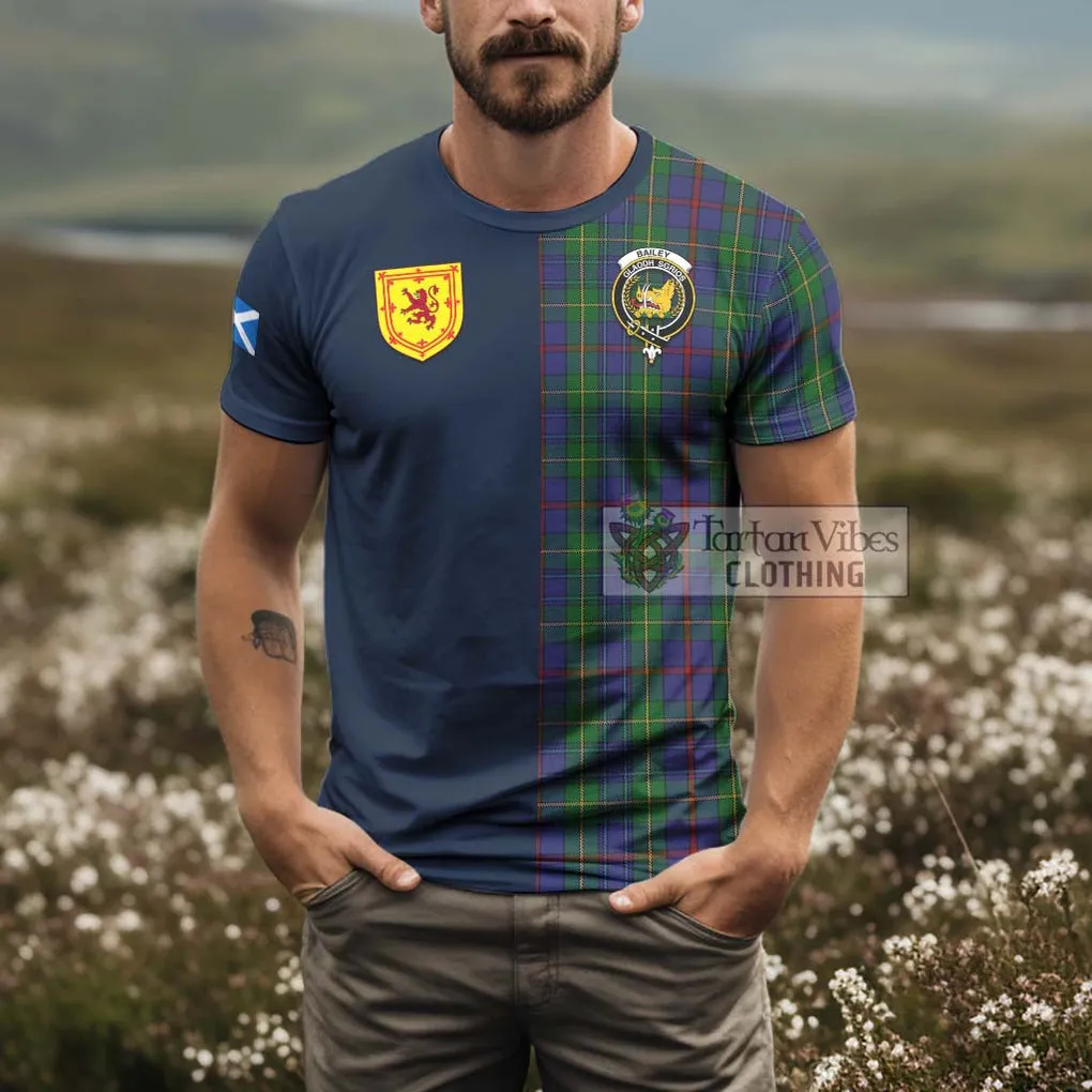 Bailey Tartan T-Shirt Alba with Scottish Lion Royal Arm Half Style