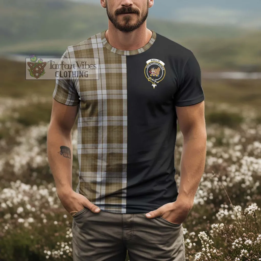 Baillie Dress Tartan T-Shirt with Family Crest and Half Of Me Style