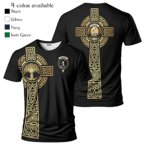 Balfour Clan Mens T-Shirt with Golden Celtic Tree Of Life