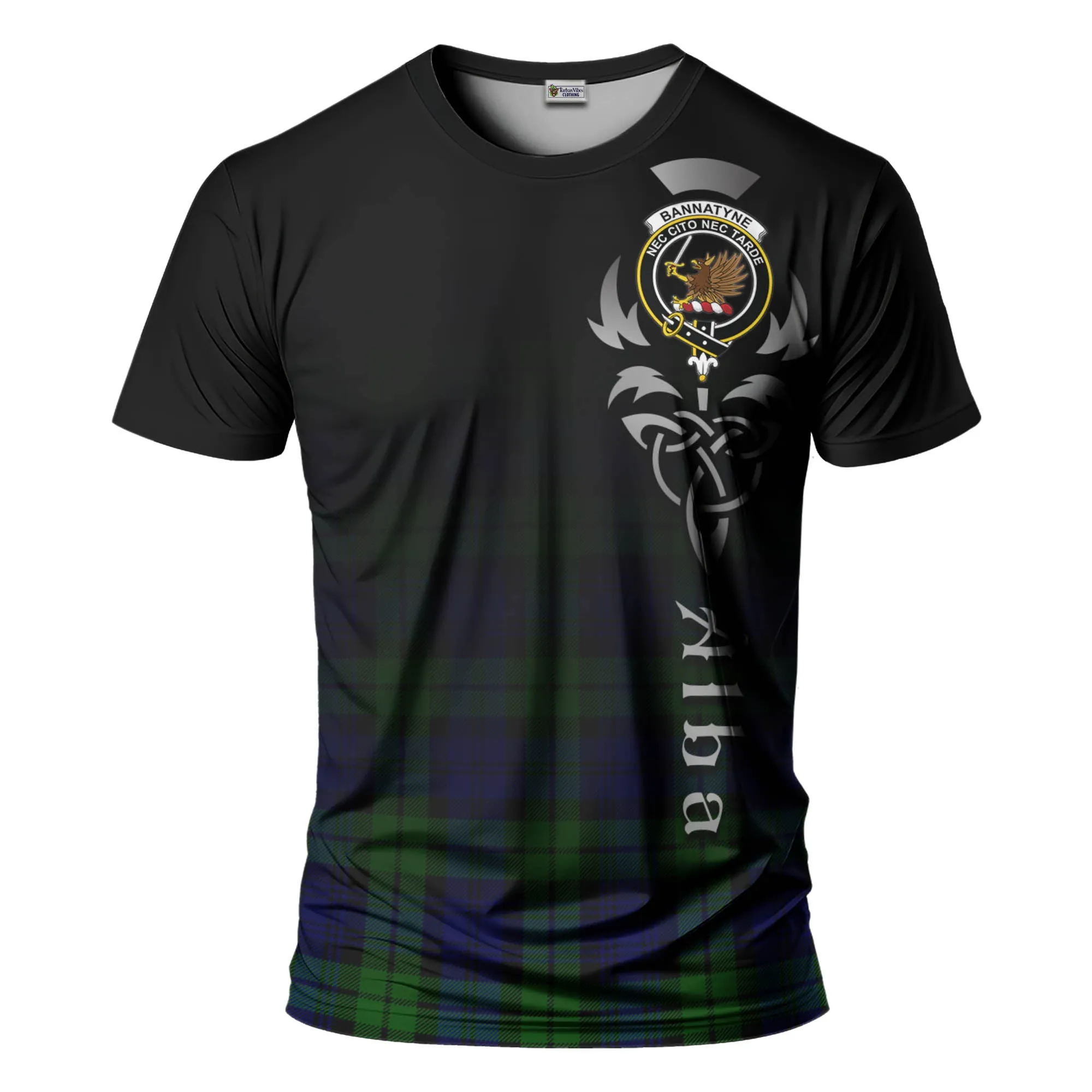 Bannatyne Tartan T-Shirt Featuring Alba Gu Brath Family Crest Celtic Inspired