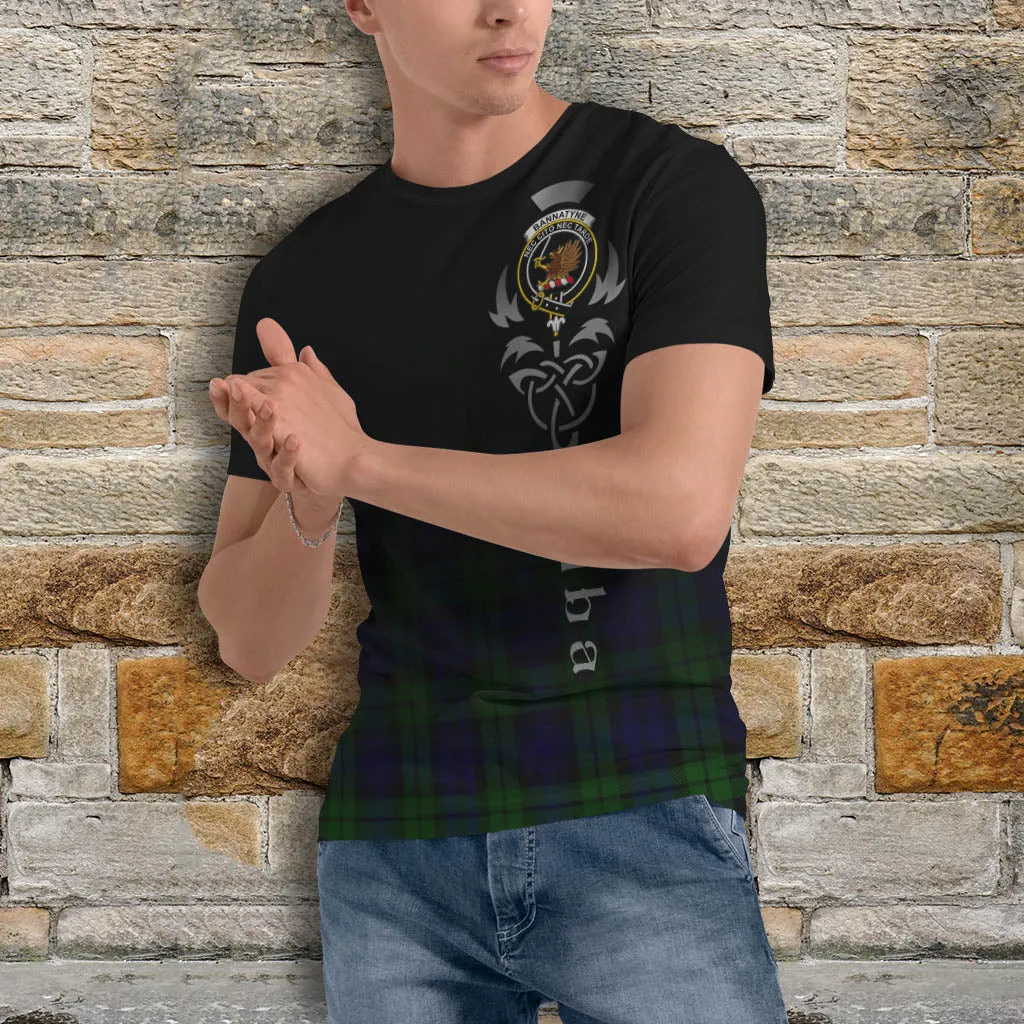 Bannatyne Tartan T-Shirt Featuring Alba Gu Brath Family Crest Celtic Inspired