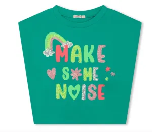 Billieblush Green Sequin MAKE SOME NOISE Shirt