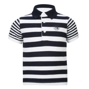 BOYS BLACK STRIPE POLO