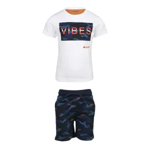 BOYS CAMOUFLAGE SHORT SET -  NAVY BLUE