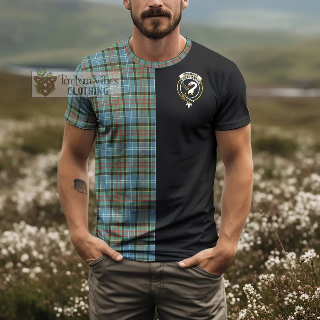 Brisbane Tartan T-Shirt with Family Crest and Half Of Me Style