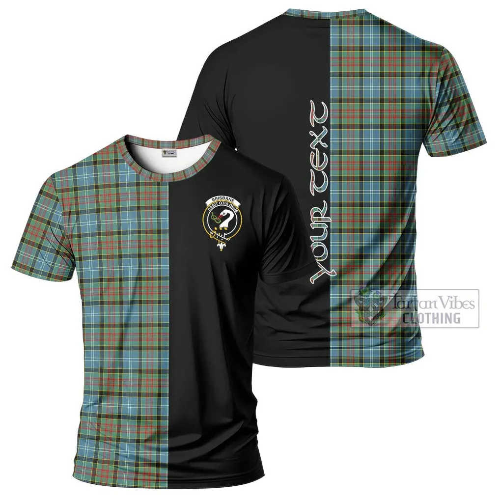 Brisbane Tartan T-Shirt with Family Crest and Half Of Me Style