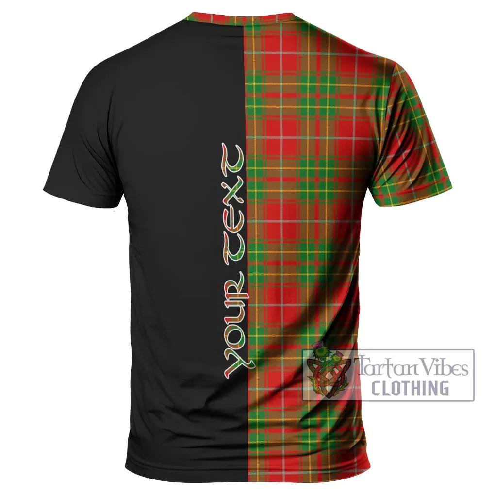 Burnett Tartan T-Shirt with Family Crest and Half Of Me Style