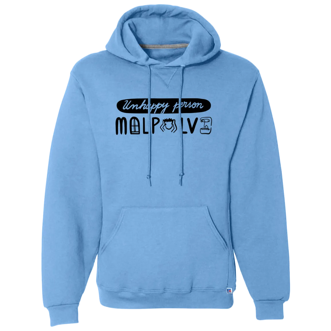 Dri-Power Fleece Pullover. Men's Hoodie, Unhappy Person