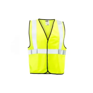 DROMEX FLAME RETARDANT REFLECTIVE JACKETS SLEEVELESS COLOUR-LIME SIZE 3XL