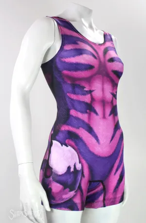 Figure-Enhancing | Purple Cheshire Cat Singlet Powerlifting Women's