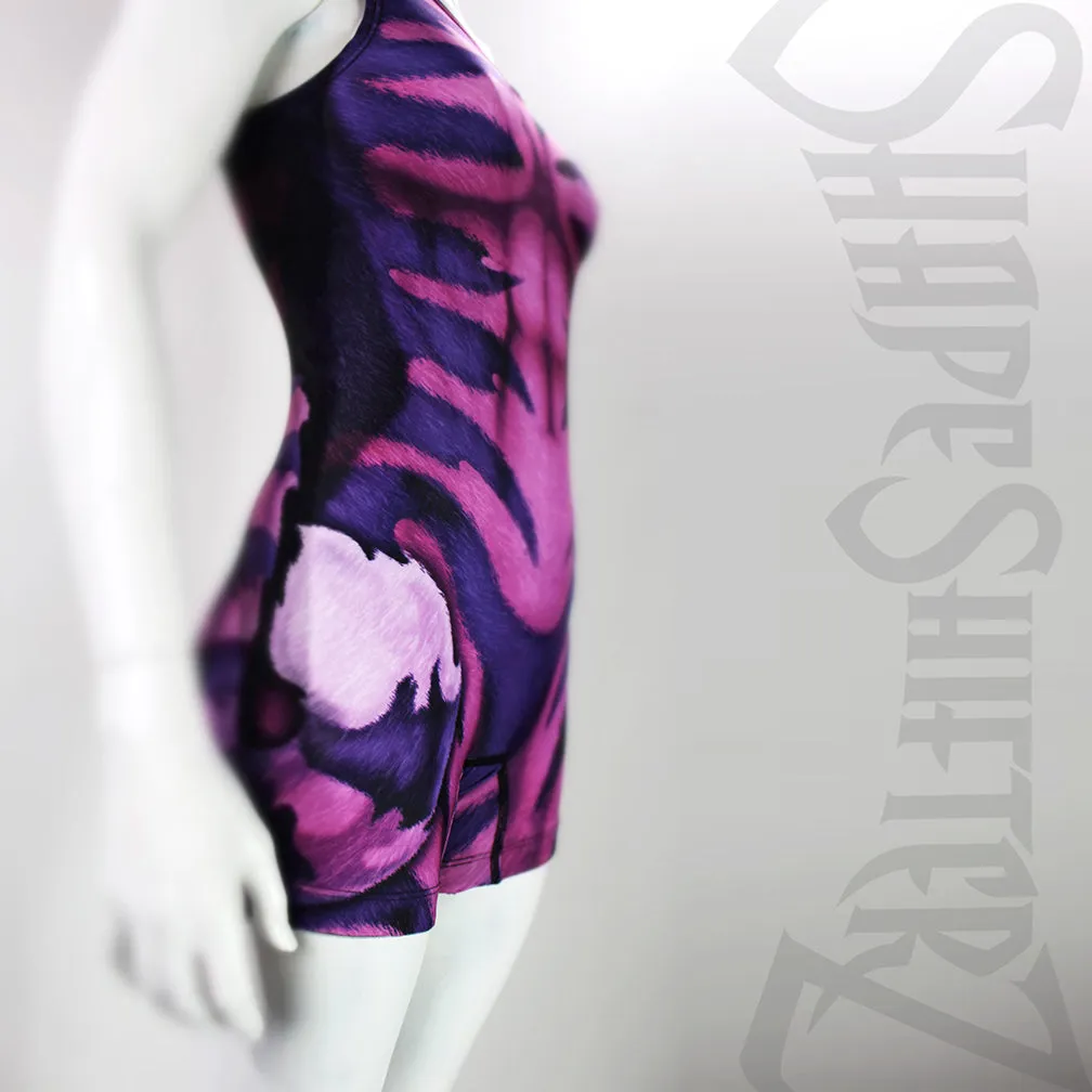 Figure-Enhancing | Purple Cheshire Cat Singlet Powerlifting Women's