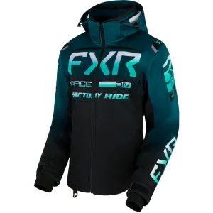 FXR RRX Snowmobile Jacket Black/Ocean/Mint Fade