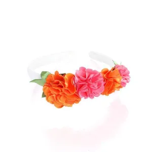 GIRLS WHITE FLOWER HEAD BAND