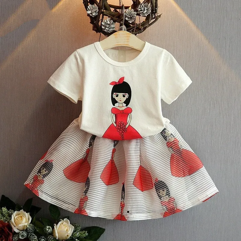 Kids Baby Girls Clothing Sets Summer T-Shirts skirt Clothes