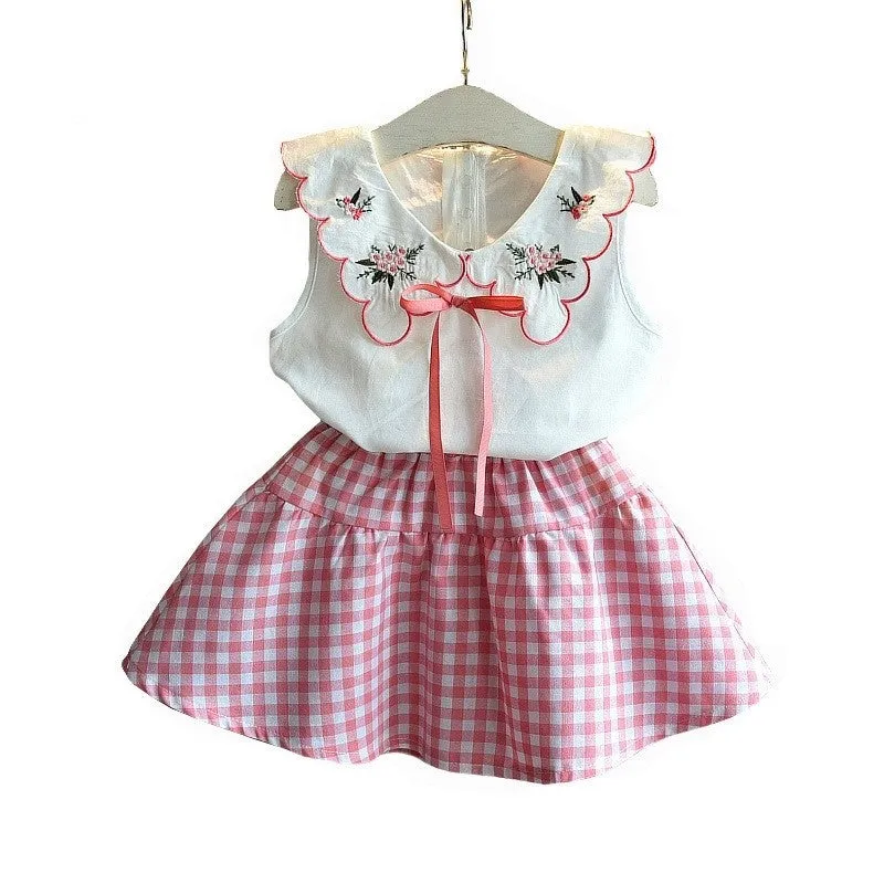 Kids Baby Girls Clothing Sets Summer T-Shirts skirt Clothes