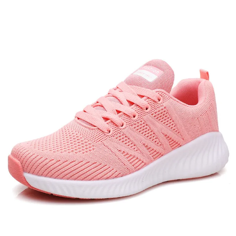 Lace-up Shoes Non-Slip Wear-Resistant Soft Running Shoes Tennis Big Size Breathable Sports Sneakers For Women