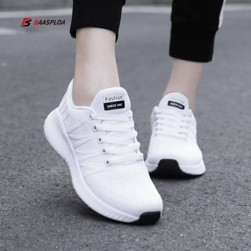 Lace-up Shoes Non-Slip Wear-Resistant Soft Running Shoes Tennis Big Size Breathable Sports Sneakers For Women