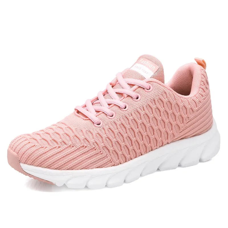 Lace-up Shoes Non-Slip Wear-Resistant Soft Running Shoes Tennis Big Size Breathable Sports Sneakers For Women