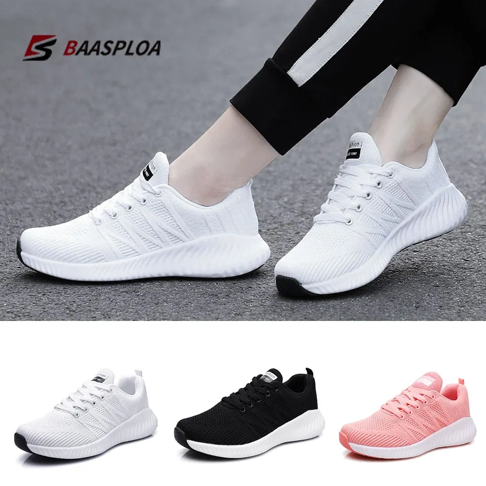 Lace-up Shoes Non-Slip Wear-Resistant Soft Running Shoes Tennis Big Size Breathable Sports Sneakers For Women