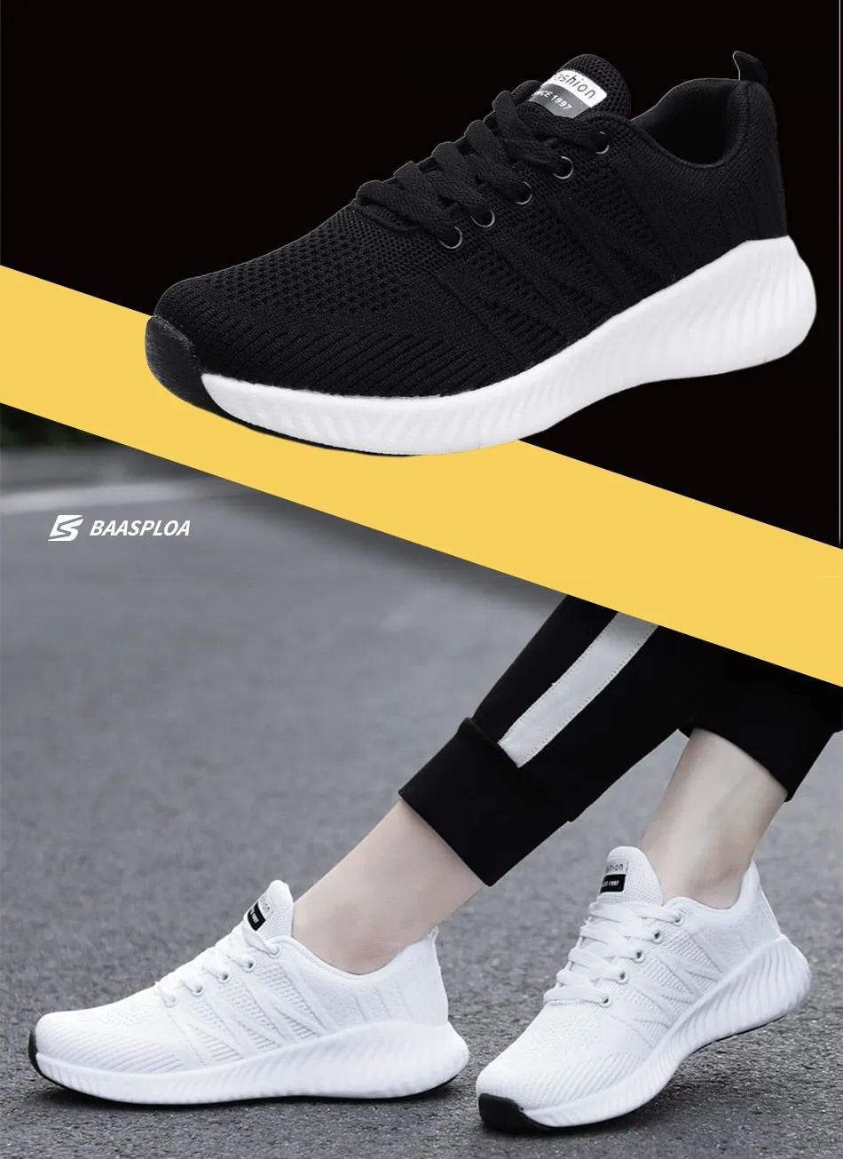 Lace-up Shoes Non-Slip Wear-Resistant Soft Running Shoes Tennis Big Size Breathable Sports Sneakers For Women