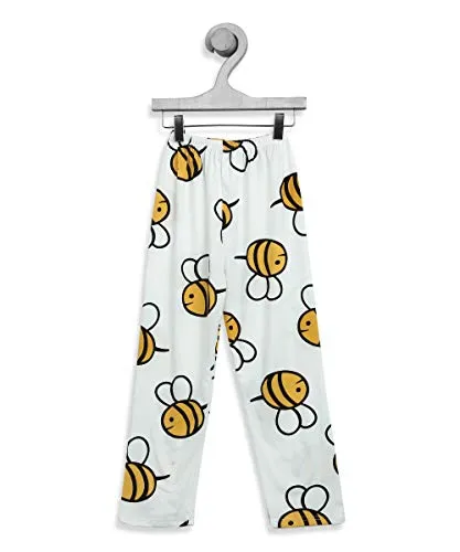 Lil.snuggles Kids Unisex Imported Cotton Mix Printed Nightwear/Sleepwear Set for Boys and Girls Top and Botton Full Sleeves (5-6 Years) White