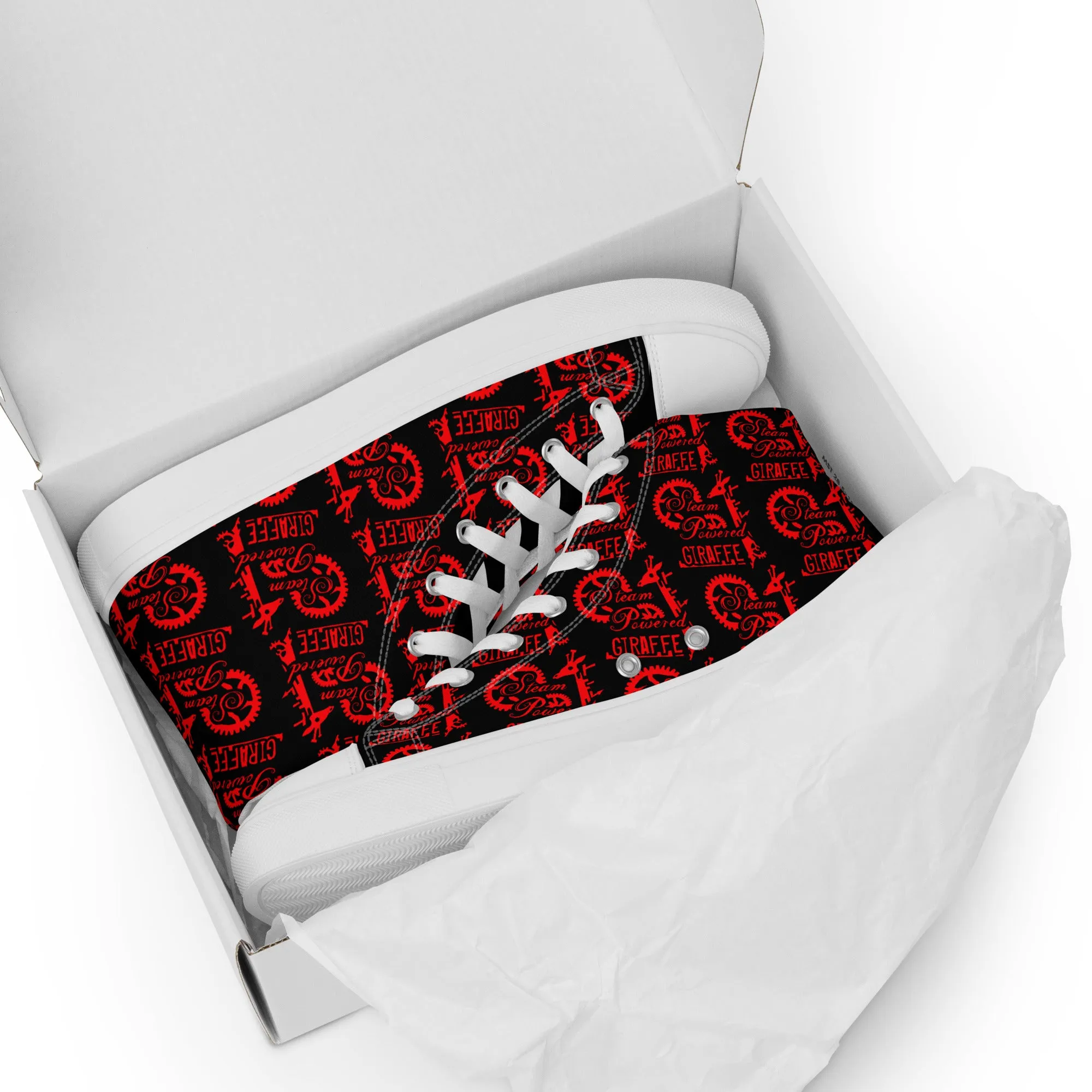 Men’s Black & Red SPG Logo High Top Shoes