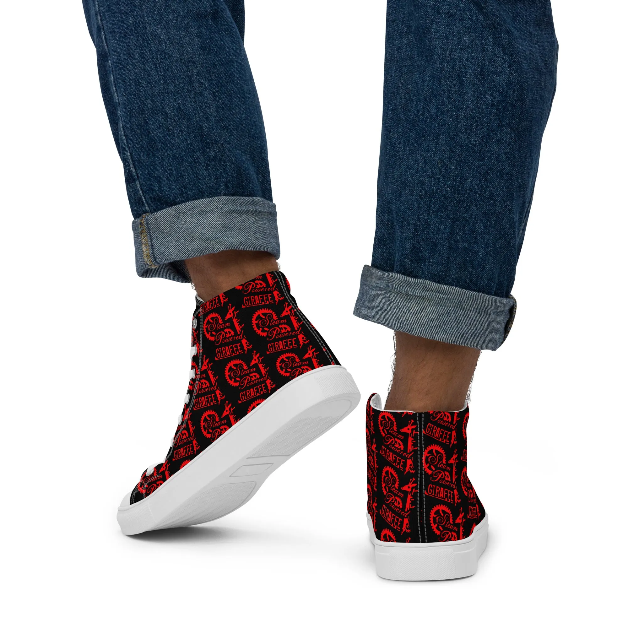 Men’s Black & Red SPG Logo High Top Shoes