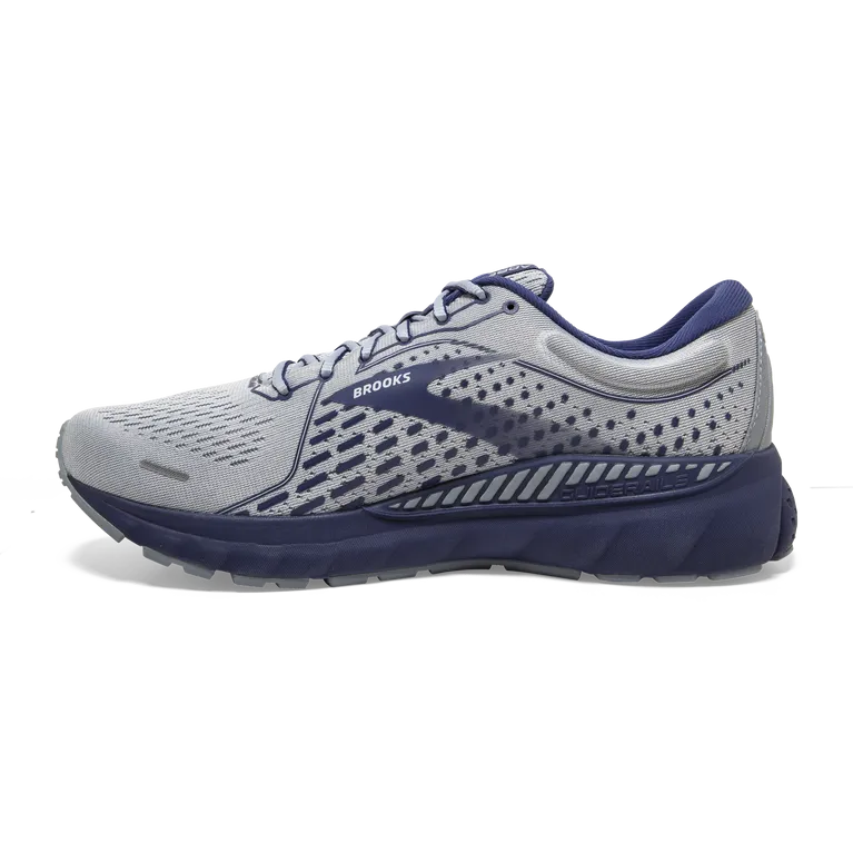 Men's Brooks Adrenaline GTS 21 Color: Grey/Tradewinds/Deep Cobalt 1103491D006