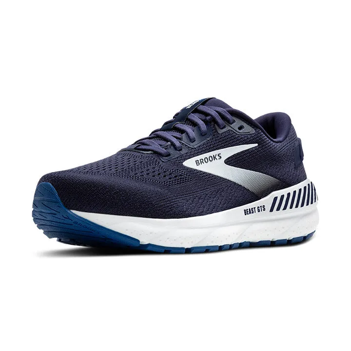 MEN'S BROOKS BEAST GTS 24 EXTRA WIDE 1104254E452 COLOR: PEACOAT/TRUE NAVY/WHITE