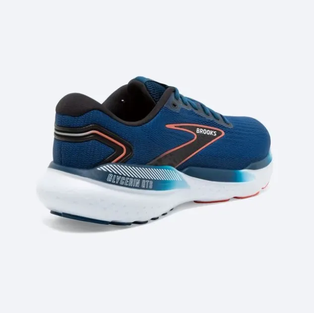 MEN'S BROOKS Glycerin GTS 21 1104201D474 COLOR - BLUE OPAL/BLACK/NASTURTIUM