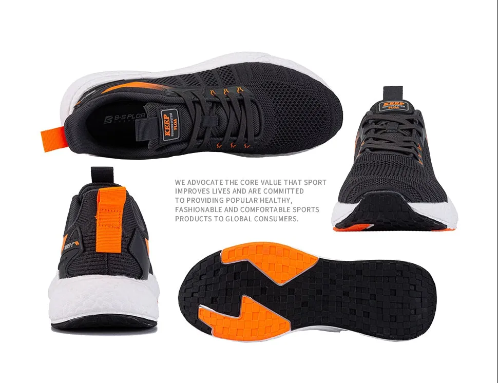 Men's Comfortable Knit Walking Shoes Breathable Fashion Sneaker Anti-Slip Shock-Absorbing Casual Sneakers Shoes