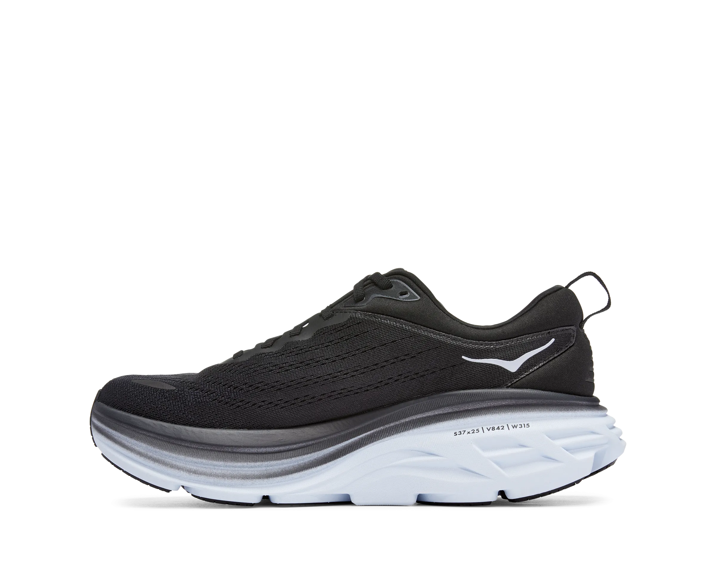 Men's Hoka Bondi 8 Color: Black / White