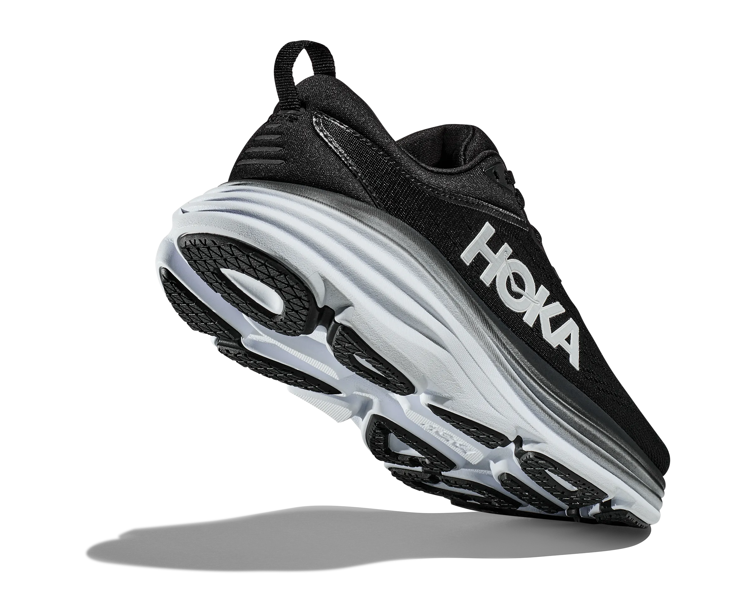 Men's Hoka Bondi 8 Color: Black / White