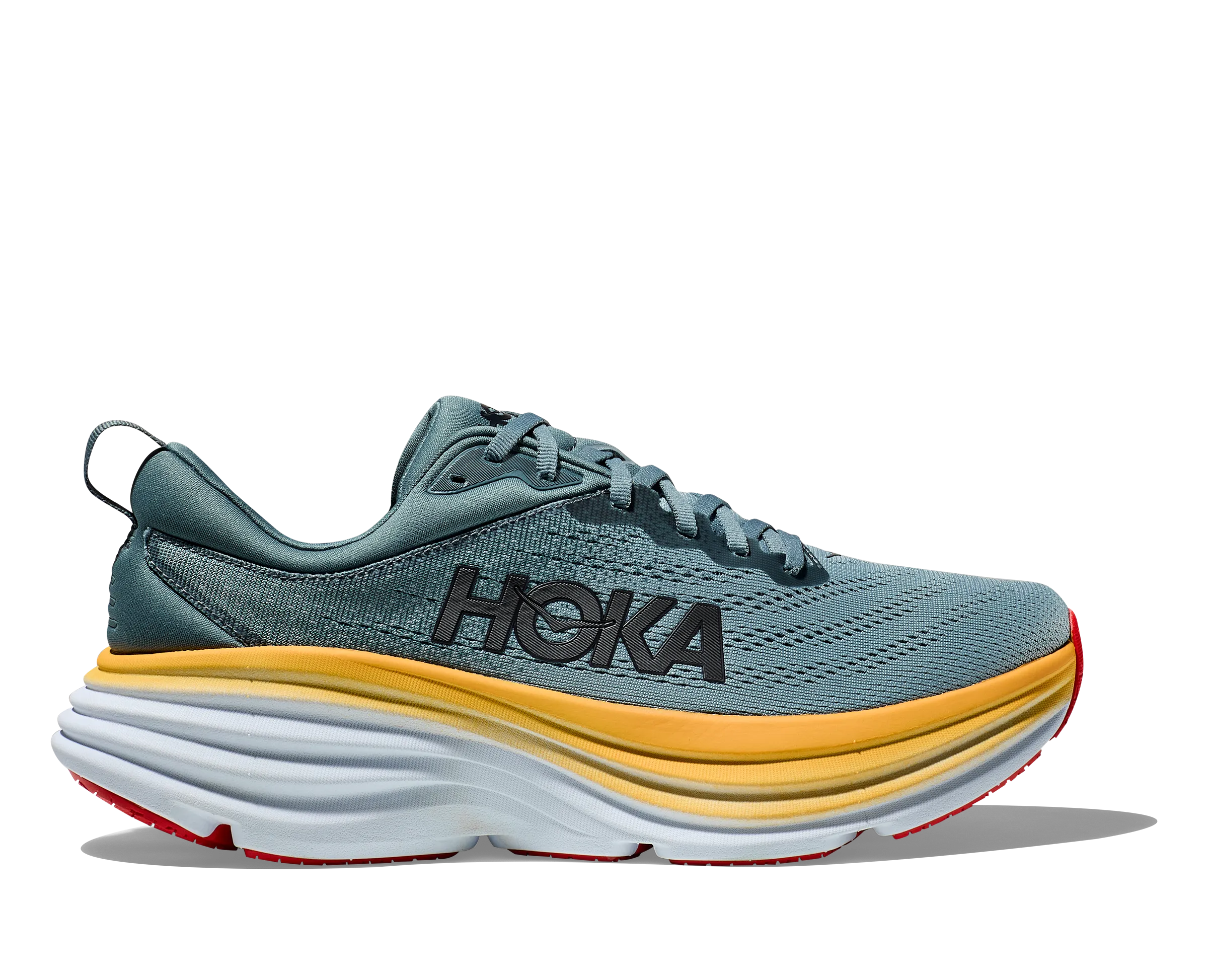 Men's Hoka Bondi 8 Color: Goblin Blue / Mountain Spring (WIDE WIDTH)