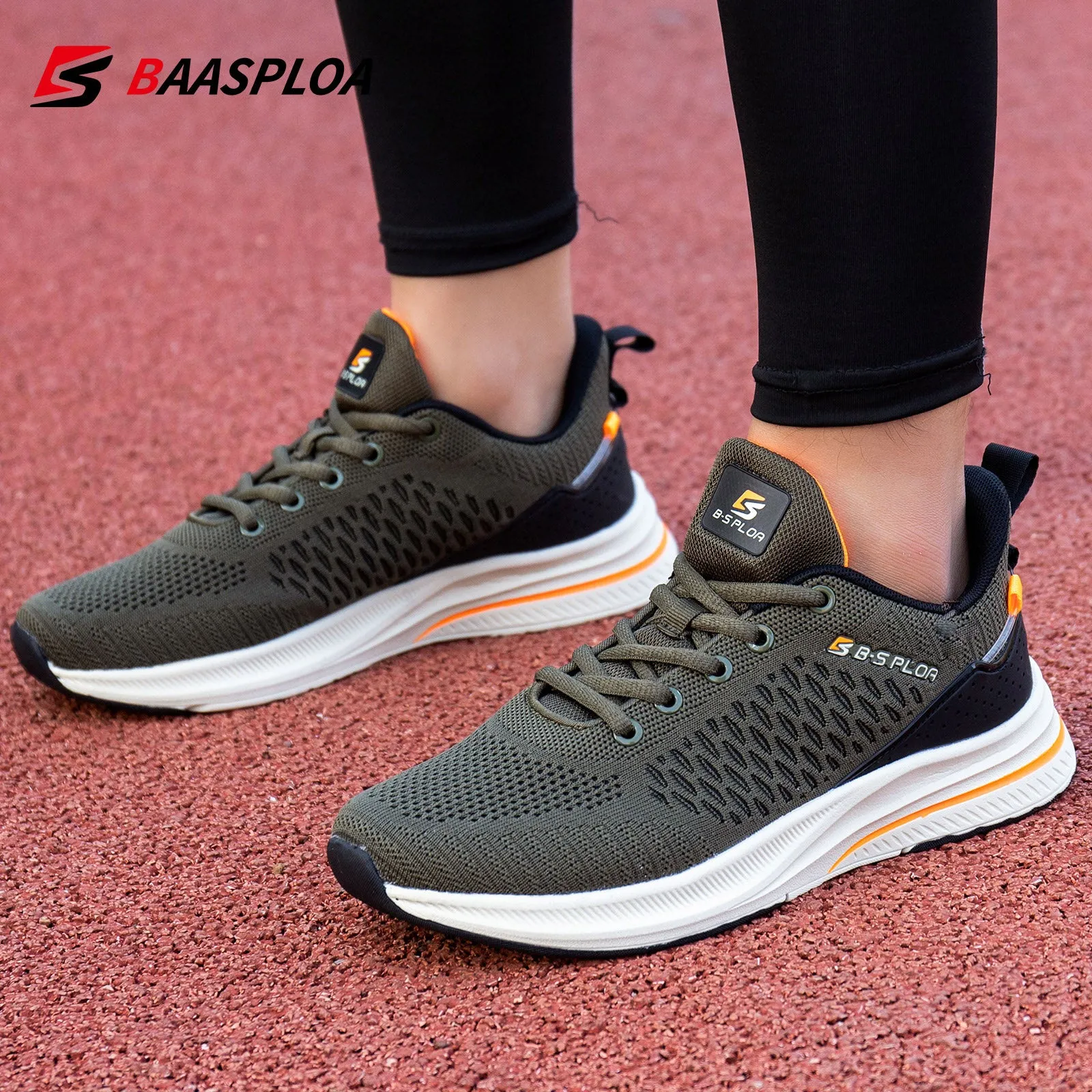 Men's Knit Casual Walking Breathable Trendy Sneakers Original Light Shock Absorption Male Tennis Shoes