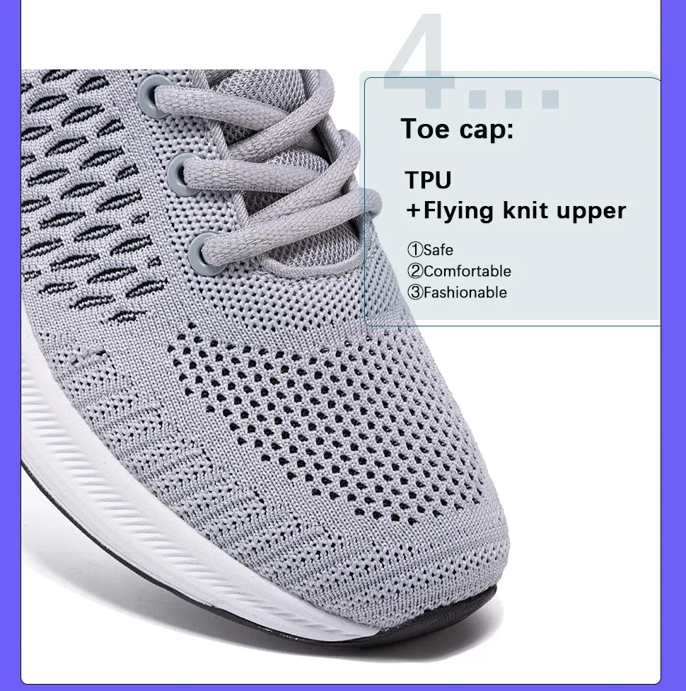 Men's Knit Casual Walking Breathable Trendy Sneakers Original Light Shock Absorption Male Tennis Shoes