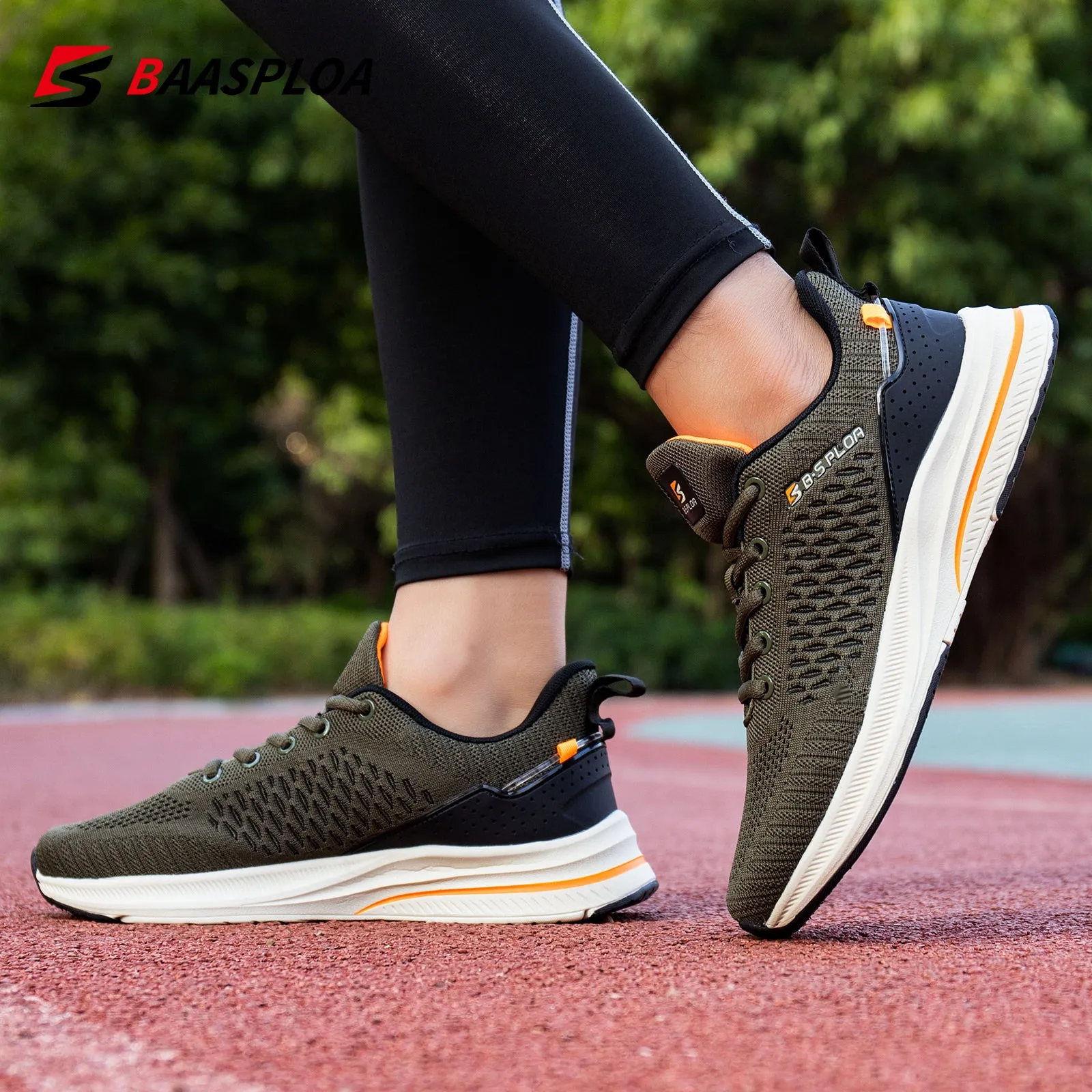 Men's Knit Casual Walking Breathable Trendy Sneakers Original Light Shock Absorption Male Tennis Shoes